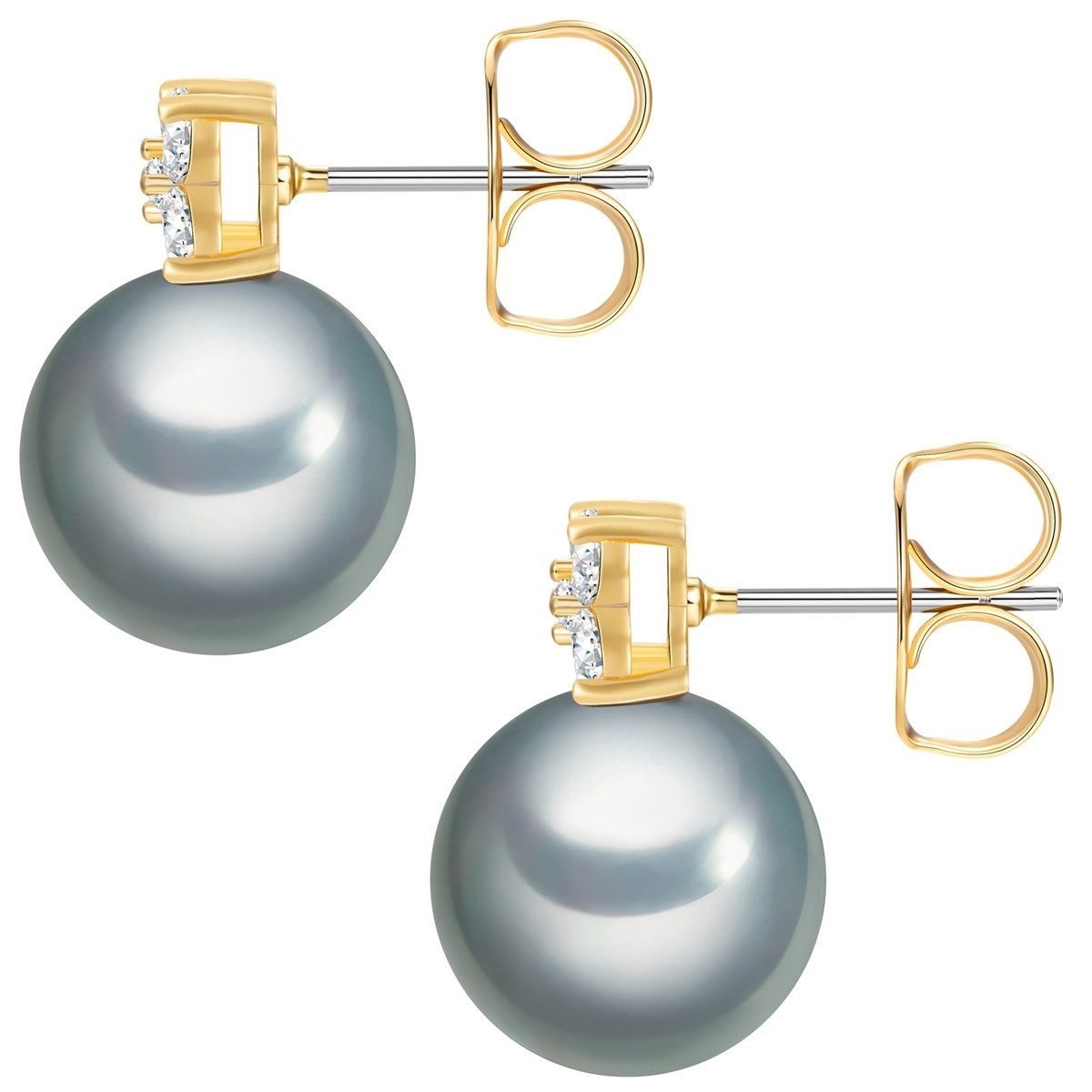 Lulu & Jane Perlenohrringe gelbgold