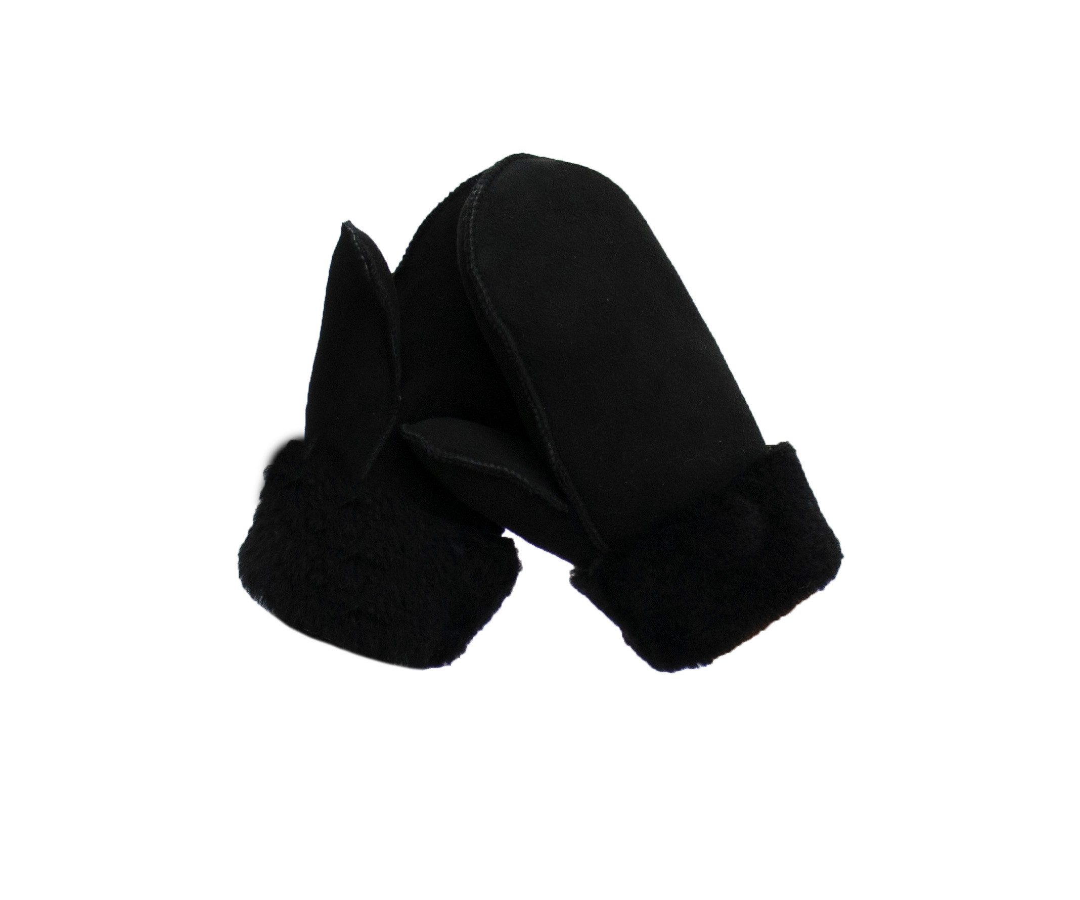 Reissner Lammfelle Lederhandschuhe Варежки Faust Перчатки Lammfell mit Veloursleder (2-St) mit umgeschlagbarem Rand