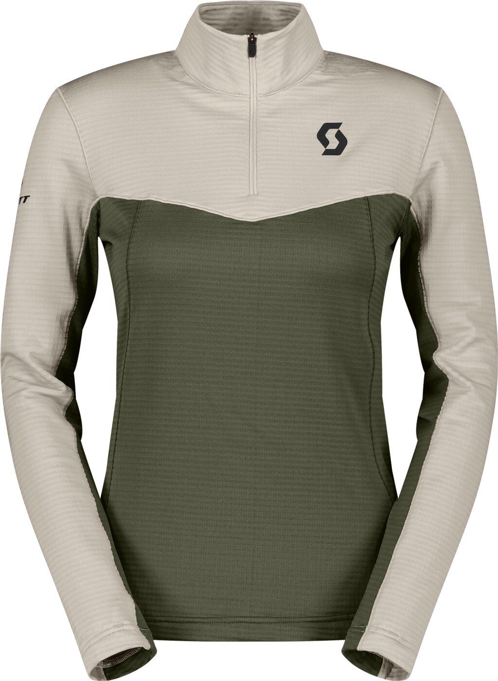 Fleecepullover SCO Pullover W's Defined Light dust white/douglas green