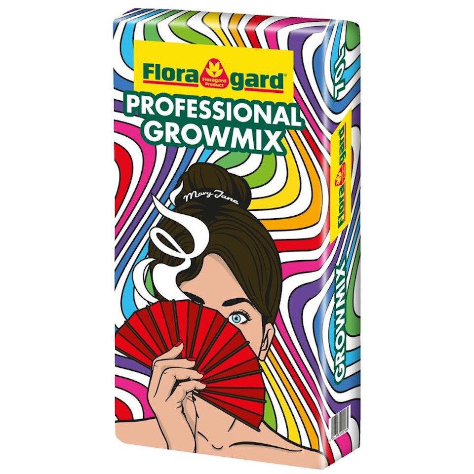 Floragard Pflanzerde Floragard Professional Growmix 70 Liter Sack, mit Mineralischer NPK-Dünger mit Spurennährstoffen, 70 Liter