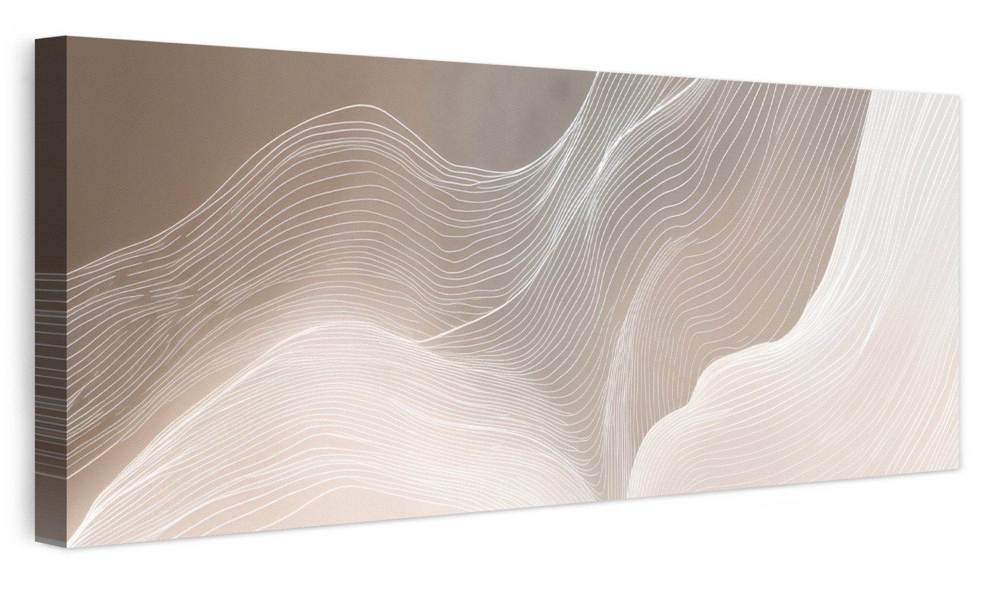 OneMillionCanvasses® Leinwandbild Panorama Wellenlinien - Luftströme - Harmonisch, Fotodruck (1 St), Wandbild, Deko Schlafzimmer Wohnzimmer …