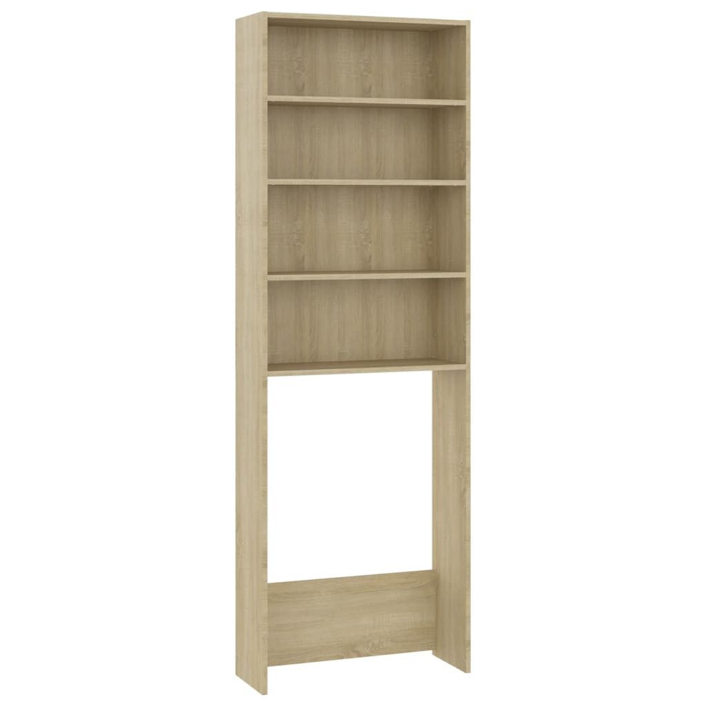 Badregal Waschmaschinenschrank Sonoma Eiche 64x24x190 cm