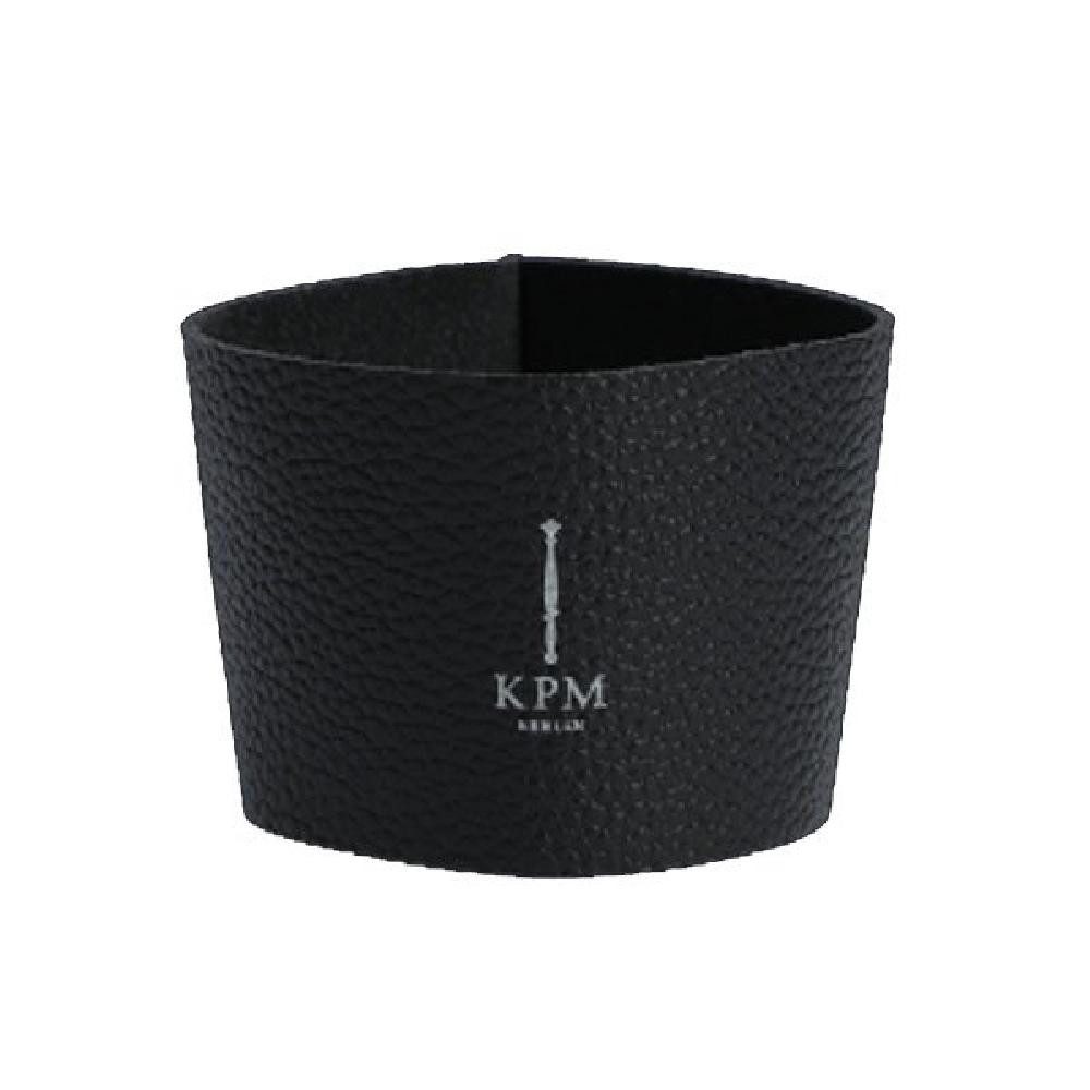 KPM Berlin Coffee-to-go-Becher Ledermanschette für den To Go Becher Kurland Schwarz