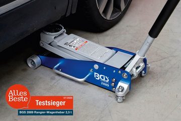 BGS Rangierwagenheber »2889«, max. Hubhöhe: 46 cm, hydraulisch, Aluminium-Stahl-Konstruktion, bis 2,5 t