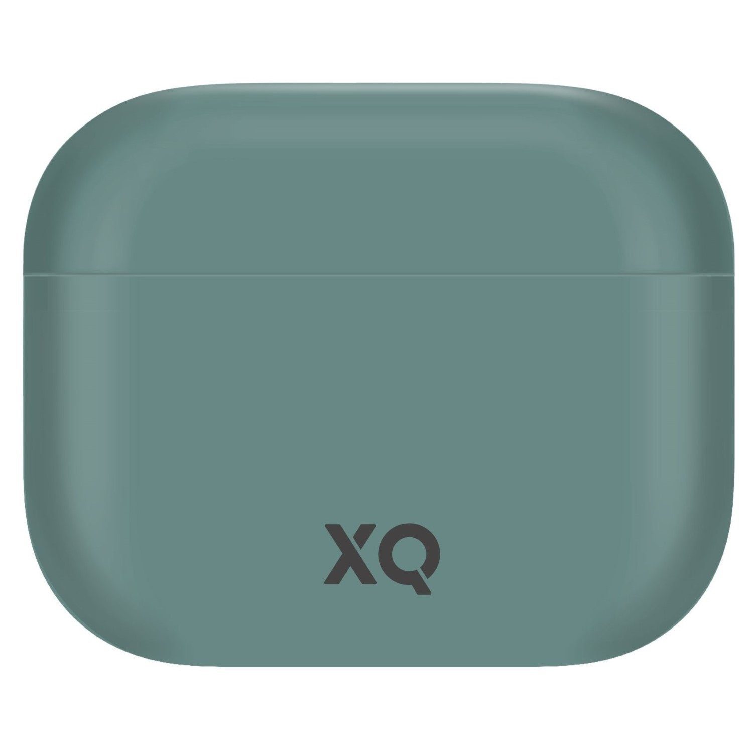 XQISIT Etui Silikon Skin Case Cover Schutz-Hülle Grün Headset (passend für Ladecase Apple AirPods 3 Bluetooth Ohrhörer Kopfhörer)