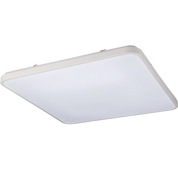Licht-Erlebnisse Deckenleuchte LUKE LED fest integriert Neutralweiß LED Deckenlampe Weiß Metall B:63cm 4000K blendarm Badezimmer