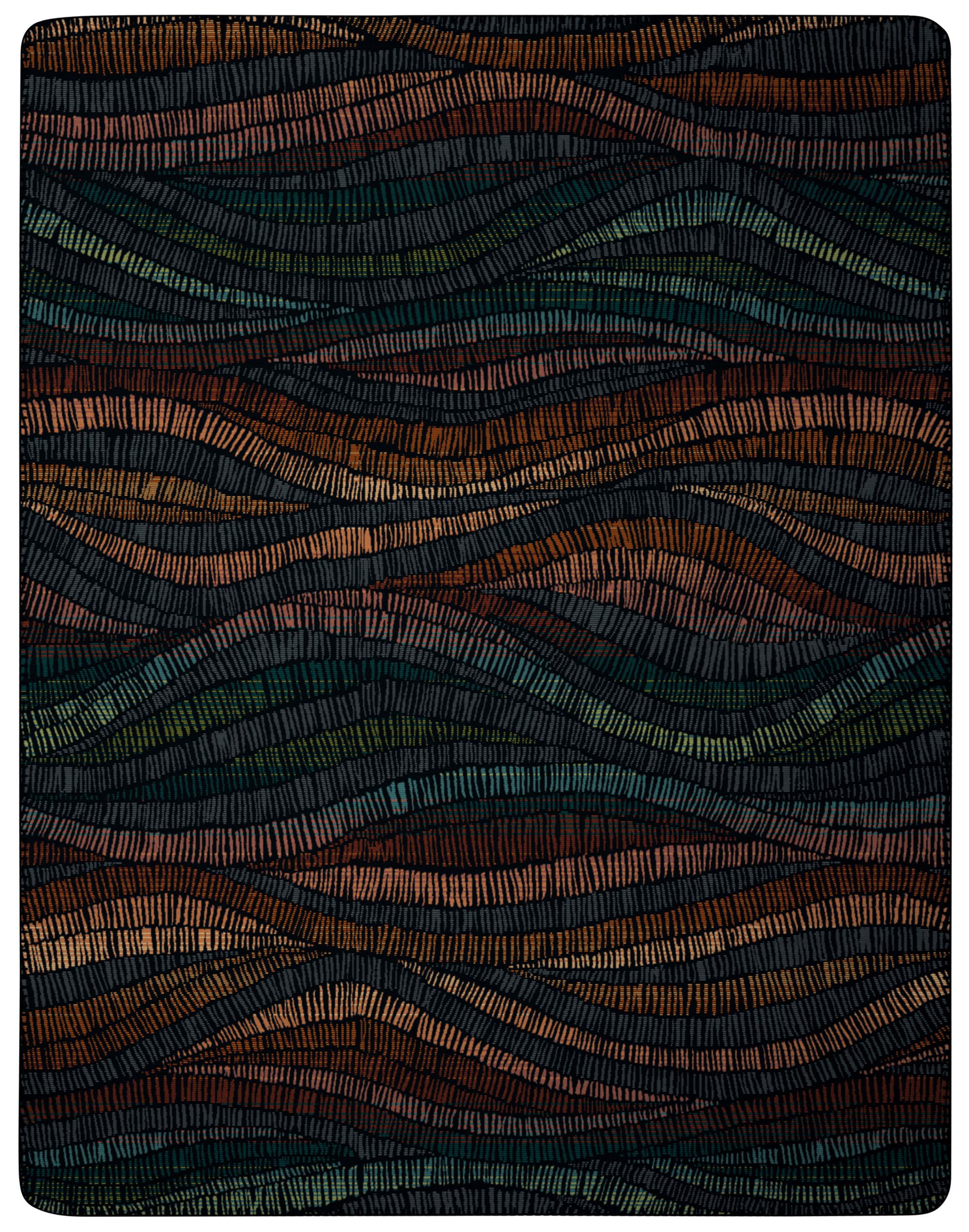 Wohndecke Vivid Waves, Biederlack, kuscheliger Blickfang
