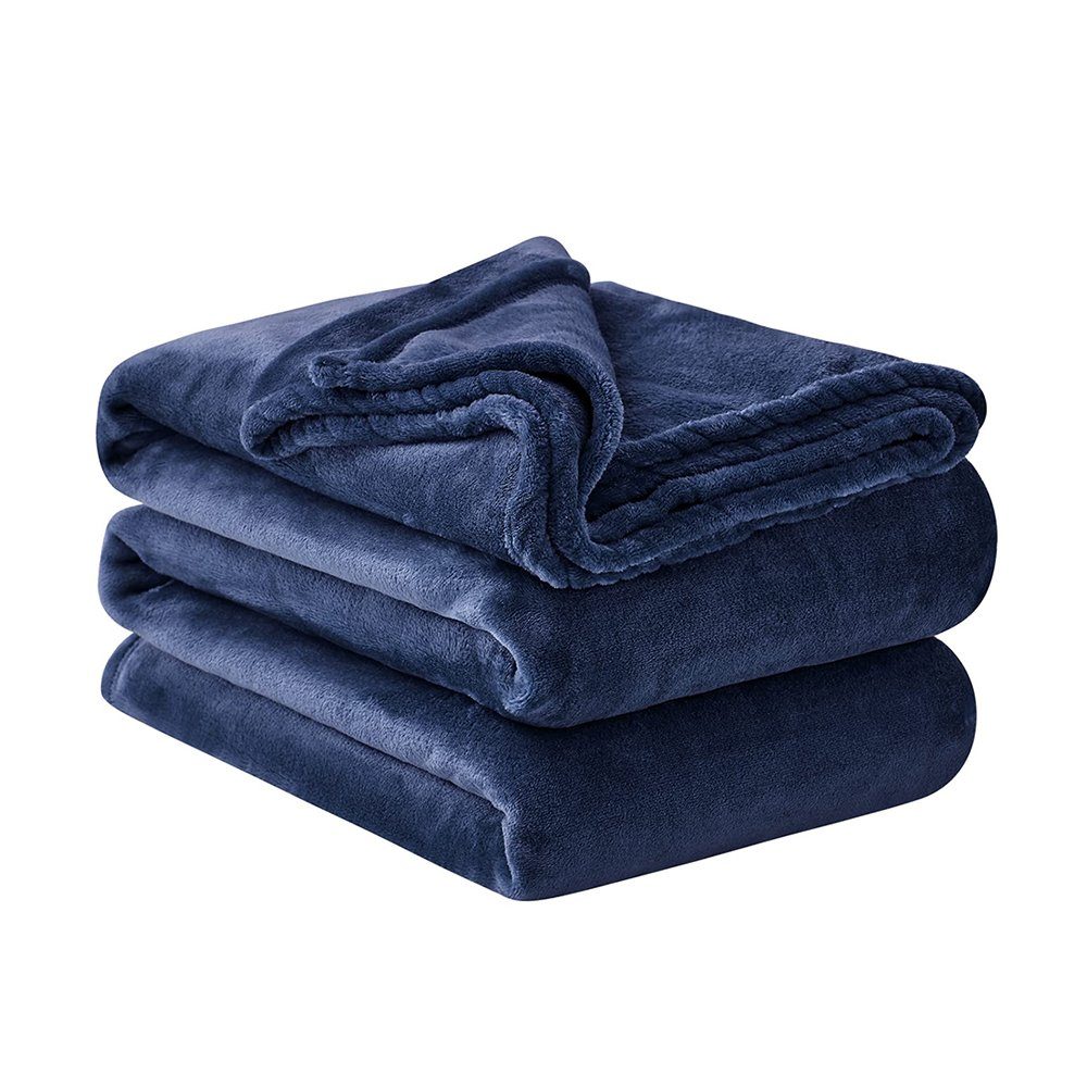 Wohndecke Kuscheldecke Flauschig Dunkelblau( Grau decke Fleece GelldG - Decke, Decke 200*230) Sofa Warme