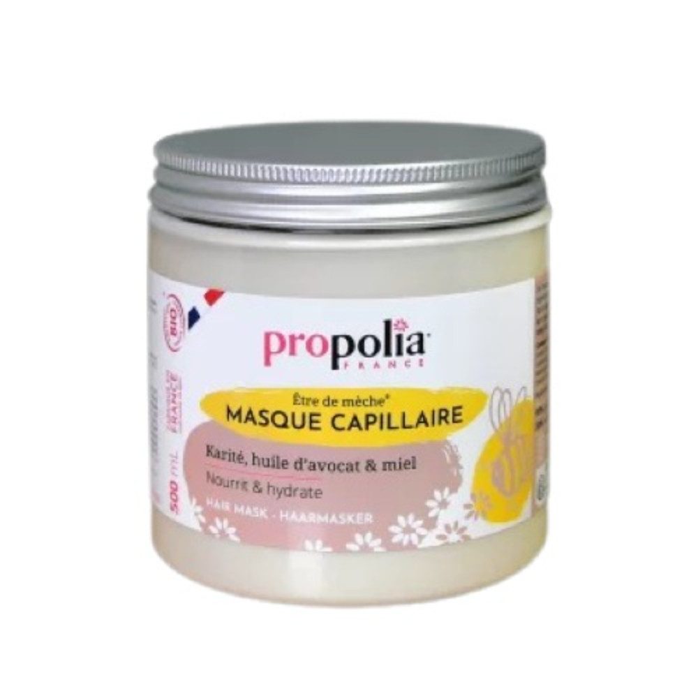 propolia Haarmaske Bio Hair Mask für trockenes Haar, intensive Feuchtigkeit & Glanz, 1-tlg., Organische Haarmaske mit Bio-Inhaltsstoffen für Glanz