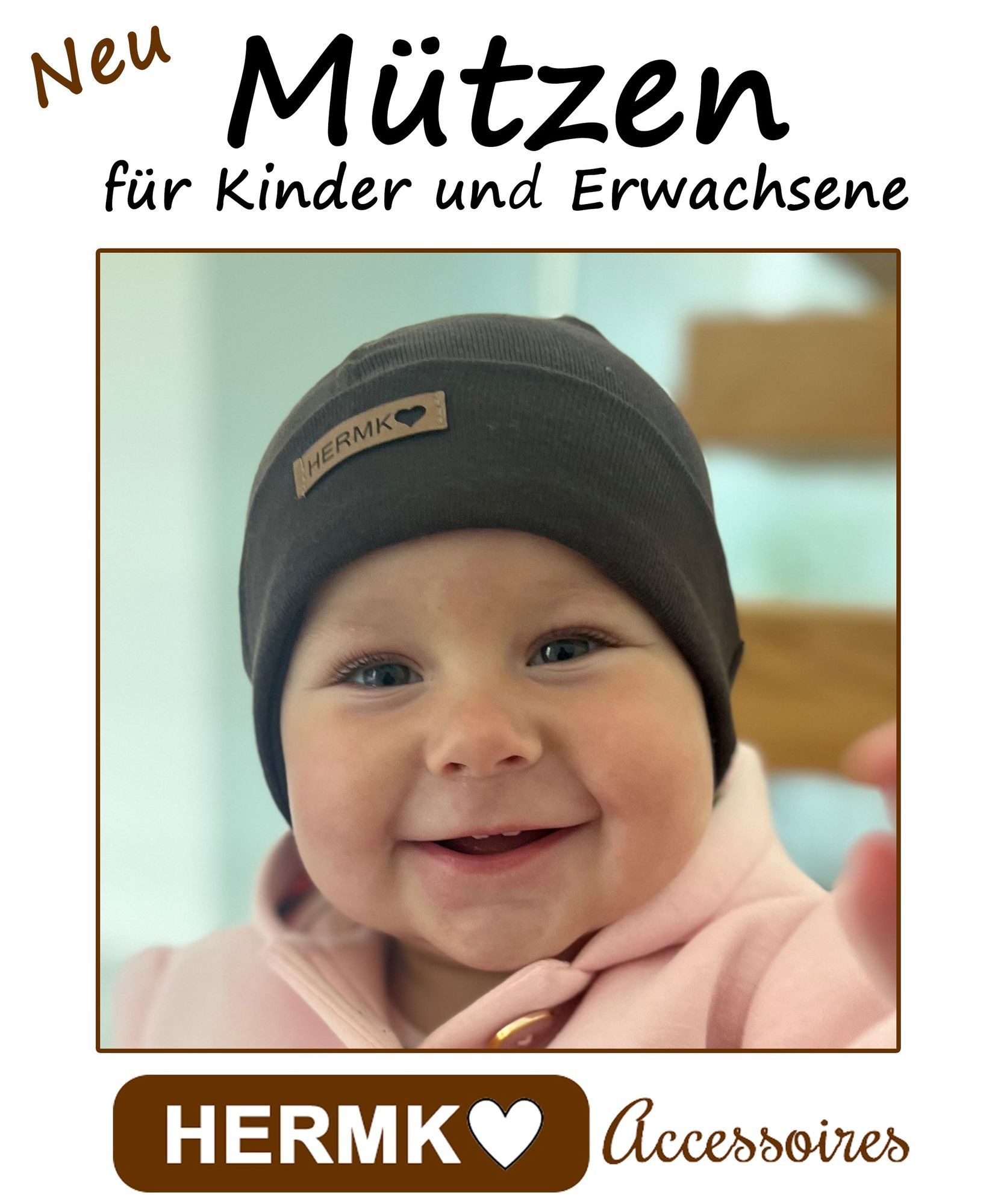 HERMKO Beanie 881910 Mütze für Damen und Herren aus 100% Bio-Baumwolle