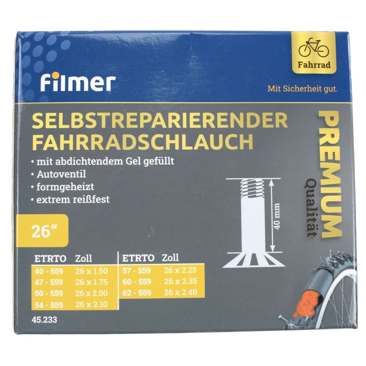 Fahrradschlauch Fahrradschlauch selbstreparierend 26 Zoll 28 Zoll Universal