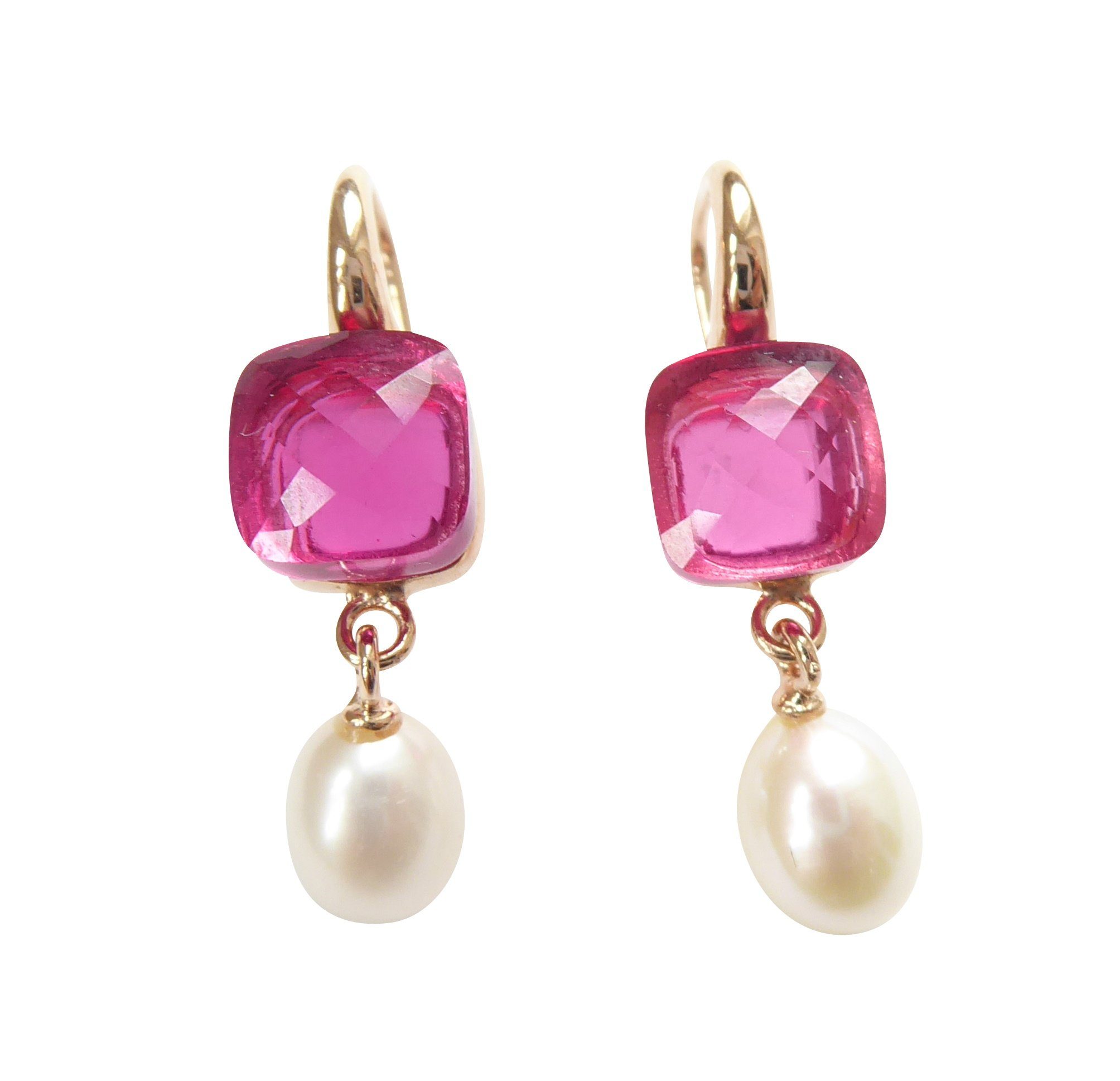 Mugello Paar Ohrhänger Pietra Perle pink Süßwasserperle Hingucker elegant, günstig online kaufen