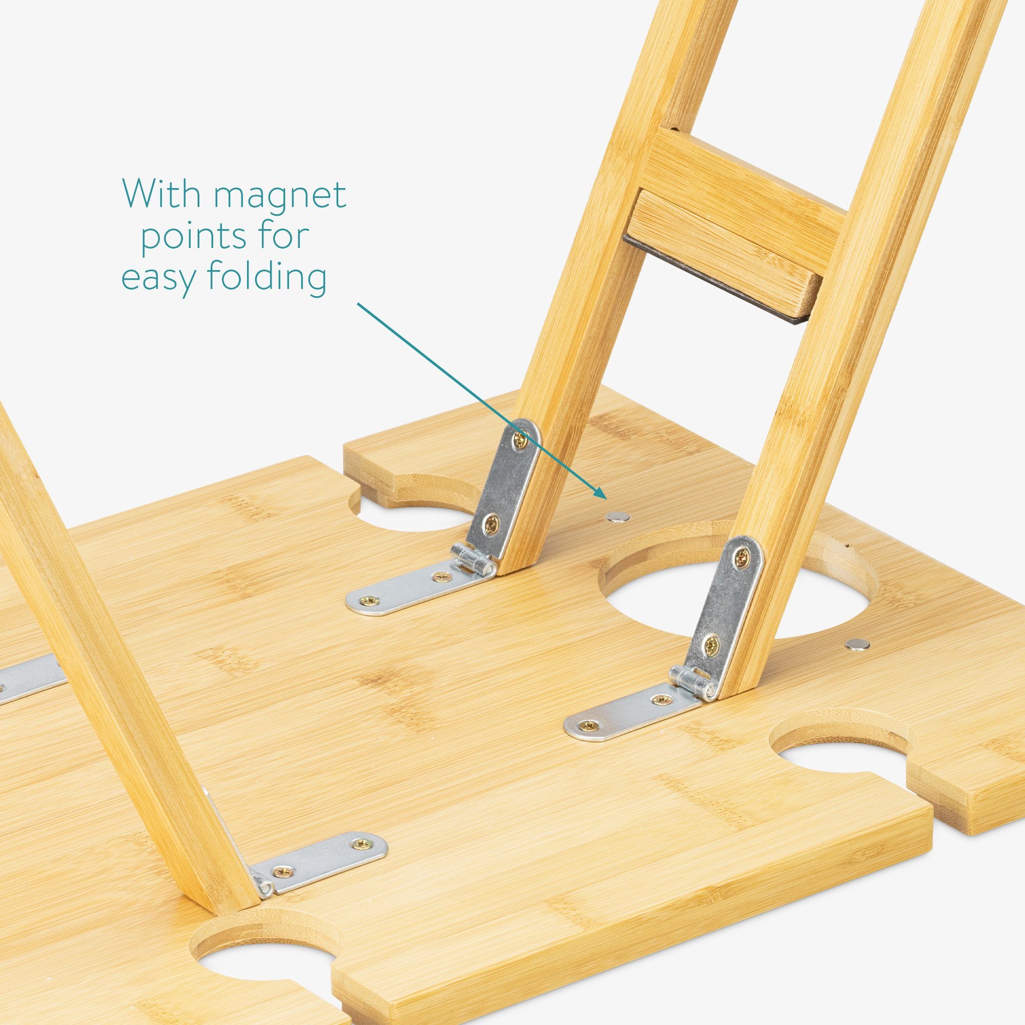Holz Picknick klappbar Navaris Picknicktisch - tragbarer aus Tabletttisch Tisch