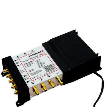 PremiumX SAT-Multischalter Multischalter 5/6 Switch Verteiler Quattro LNB 20x F-Stecker