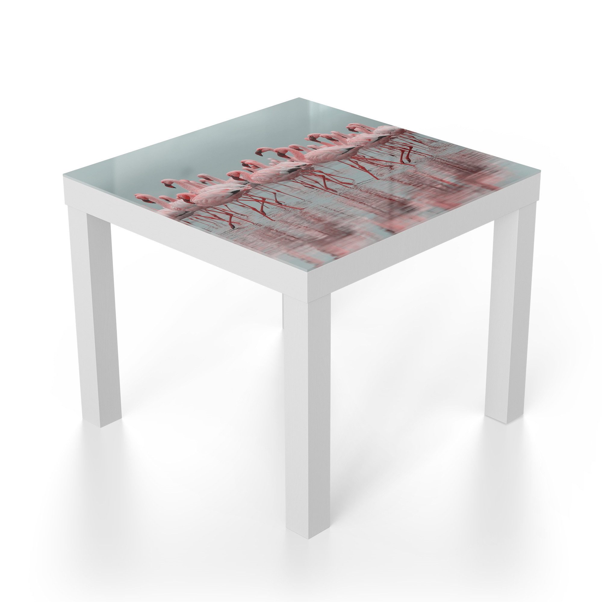 DEQORI Couchtisch 'Rosa Reflexion', Glas Beistelltisch Glastisch modern