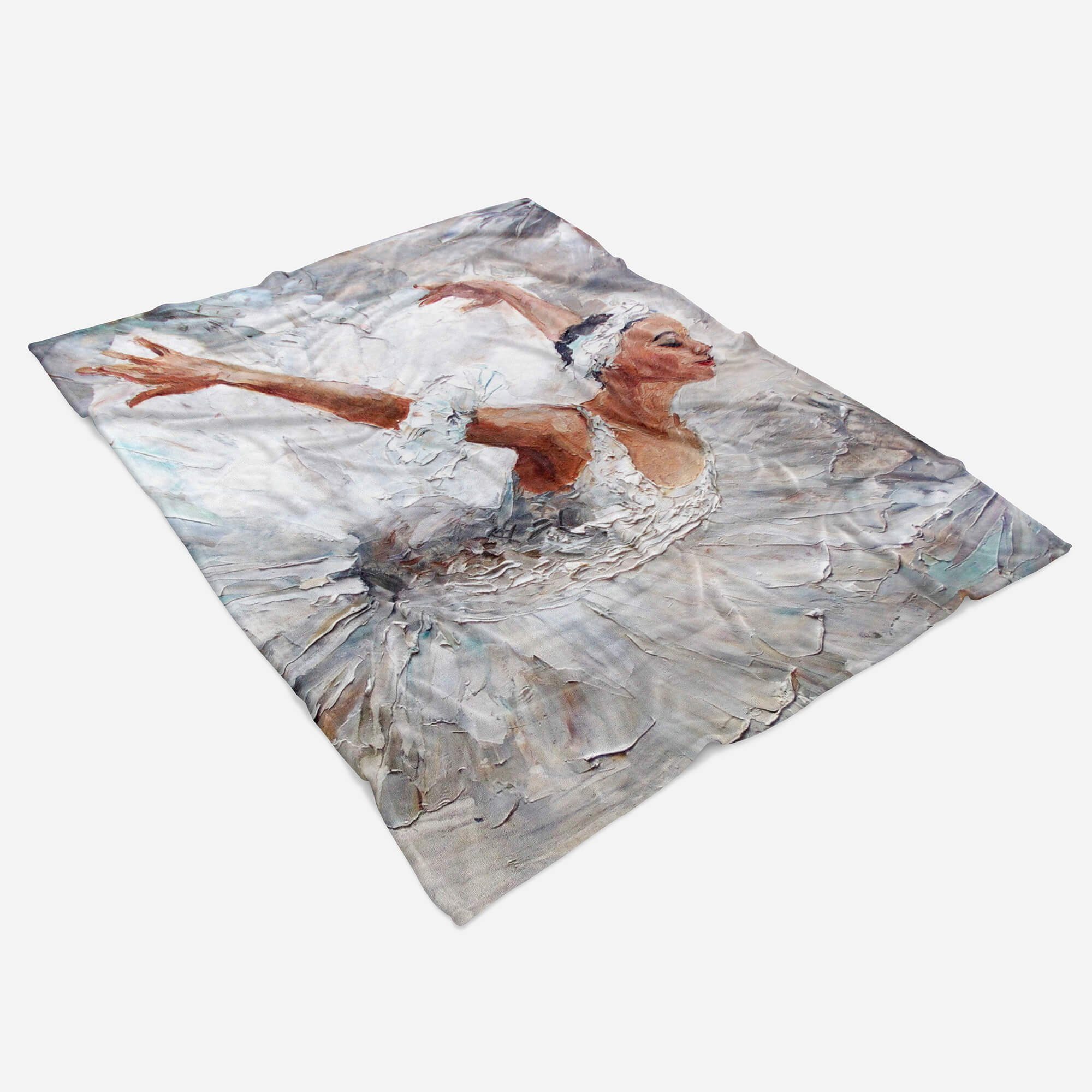 (1-St), schöne Strandhandtuch Sinus Ballerina Baumwolle-Polyester-Mix Handtuch F, Handtücher Saunatuch Fotomotiv mit Handtuch Kuscheldecke Art