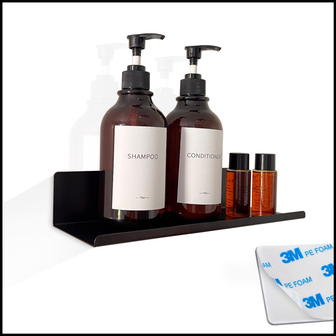 LIVINA HOME Duschablage ohne Bohren, Duschablage zum hängen, Duschkorb in schwarz, 1-tlg., Badregal, Duschregal, Duschzubehör, Badezimmerorganizer, Ablage