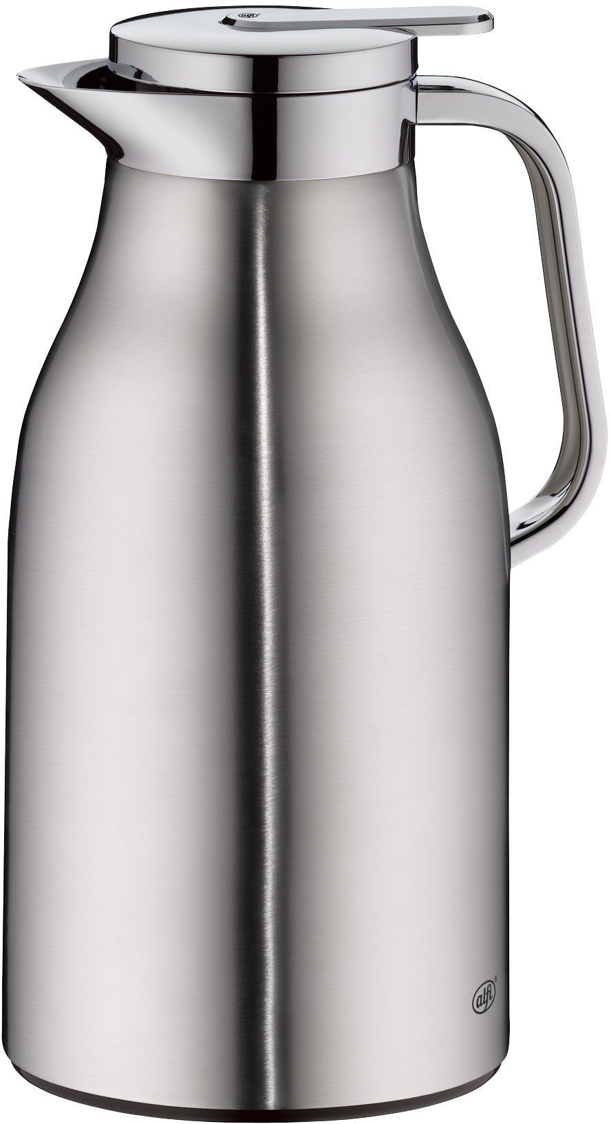 Alfi Isolierkanne SKYLINE, mit Hartglaseinsatz und ergonomischem Griff, 1,5 l, (1-St), 12h heiß & 24h kalt, Drehverschluss mit bequemem Druckknopf