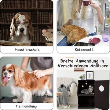 KOMFOTTEU Katzentoilette Katzenhaus, mit Kippschutz