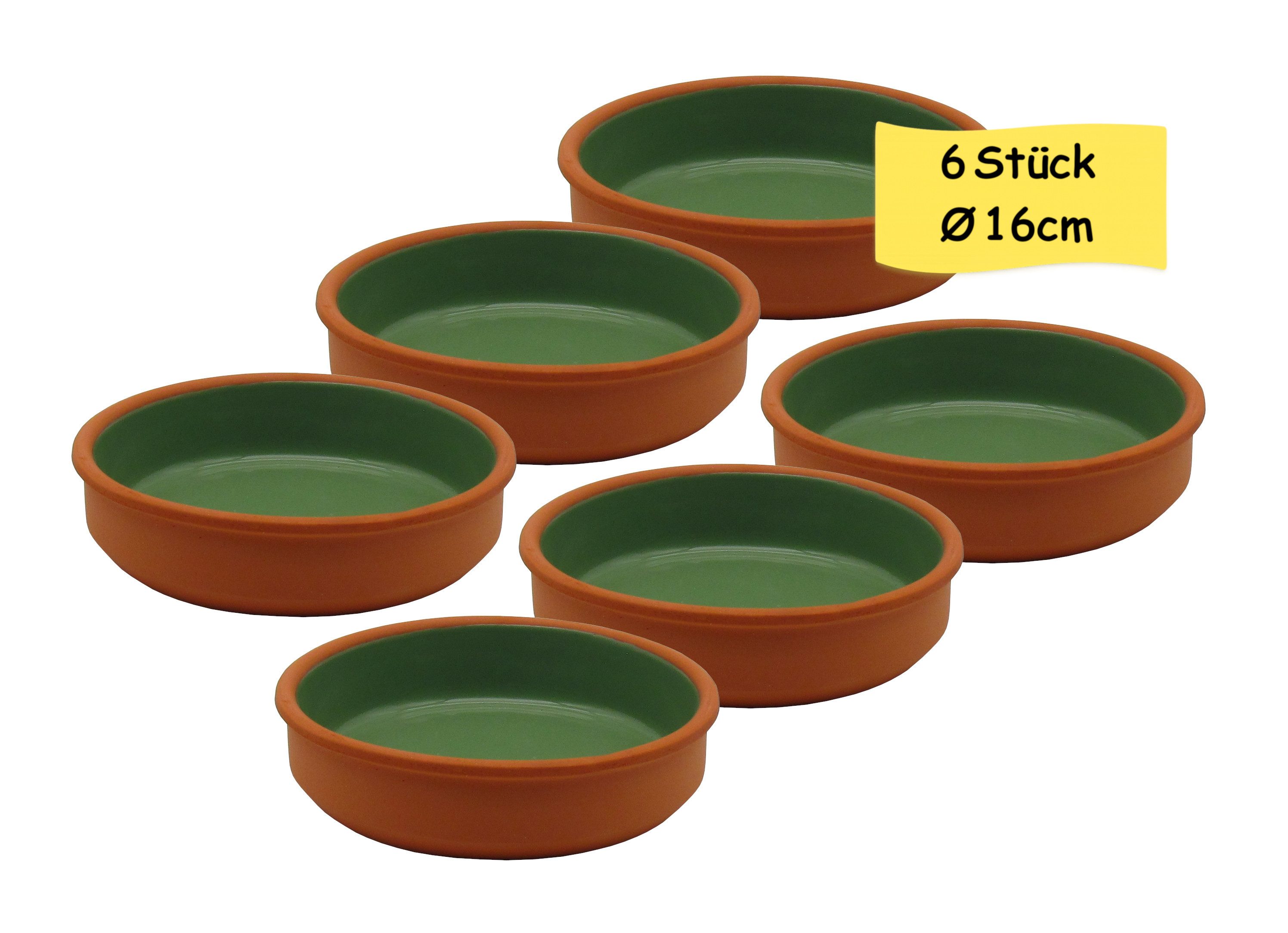 steinwohn Tapas-Schale Keramik Set Ø16 & Ø20 cm – 5 Farben, Mediterran, Spülmaschinengeeignet, Ofenfest, Mikrowellengeeignet