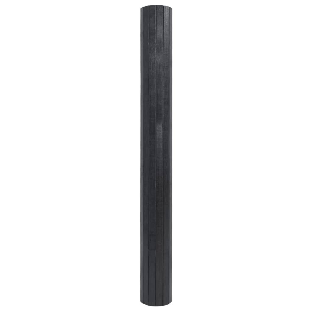 Teppich 100 x 300 cm Teppich Rechteckig Grau 100x300 cm Bambus