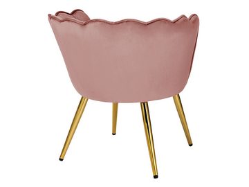 MIRJAN24 Sessel Alutera (1 Stück), Metallfüße in der Farbe Gold