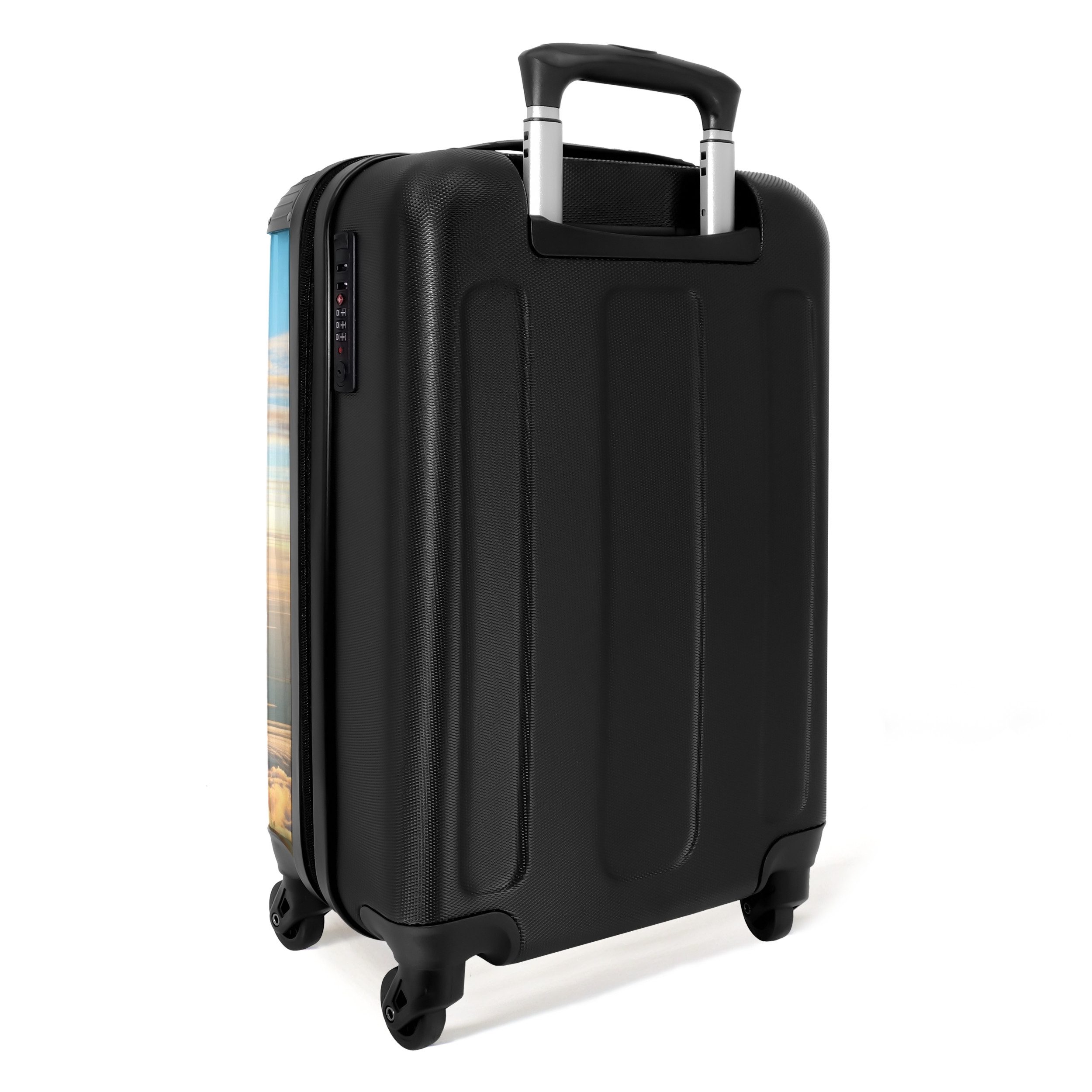 NoBoringSuitcases.com© Kinderkoffer Löwe mit erhobenem Daumen aus einem Flugzeugfenster 55x35x20cm, Handgepäck Koffer, Hartschalenkoffer Kinder, Reisekoffer Jun – Bild 3 von 5