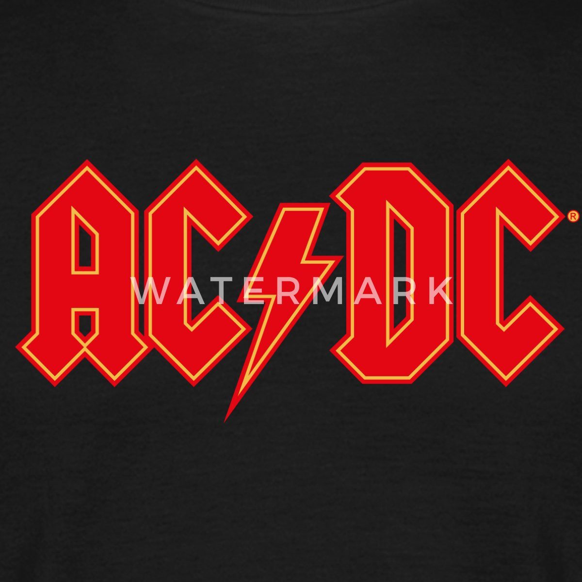 Spreadshirt T-Shirt AC/DC Rotes Logo Mit günstig online kaufen