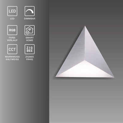 Paul Neuhaus Smarte LED-Leuchte LED Wandlampe Smart Home, CCT + RGB, CCT-Farbtemperaturregelung, RGB-Farbwechsel, Dimmfunktion, mit Leuchtmittel, Ergänzungsmodul erweiterbar, DIY Wandleuchte