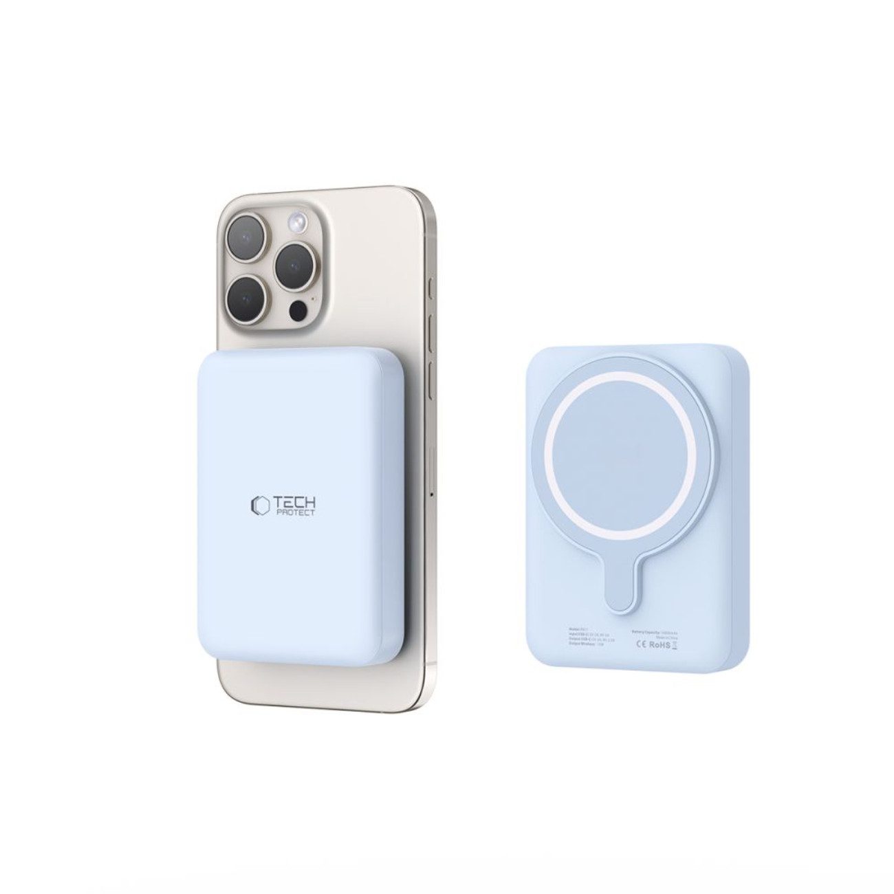 TECH PROTECT PB11 Powerbank PB11 10000 mAh (5, 9, 12 V), MagSafe Powerbank mit 15 W Schnellladung
