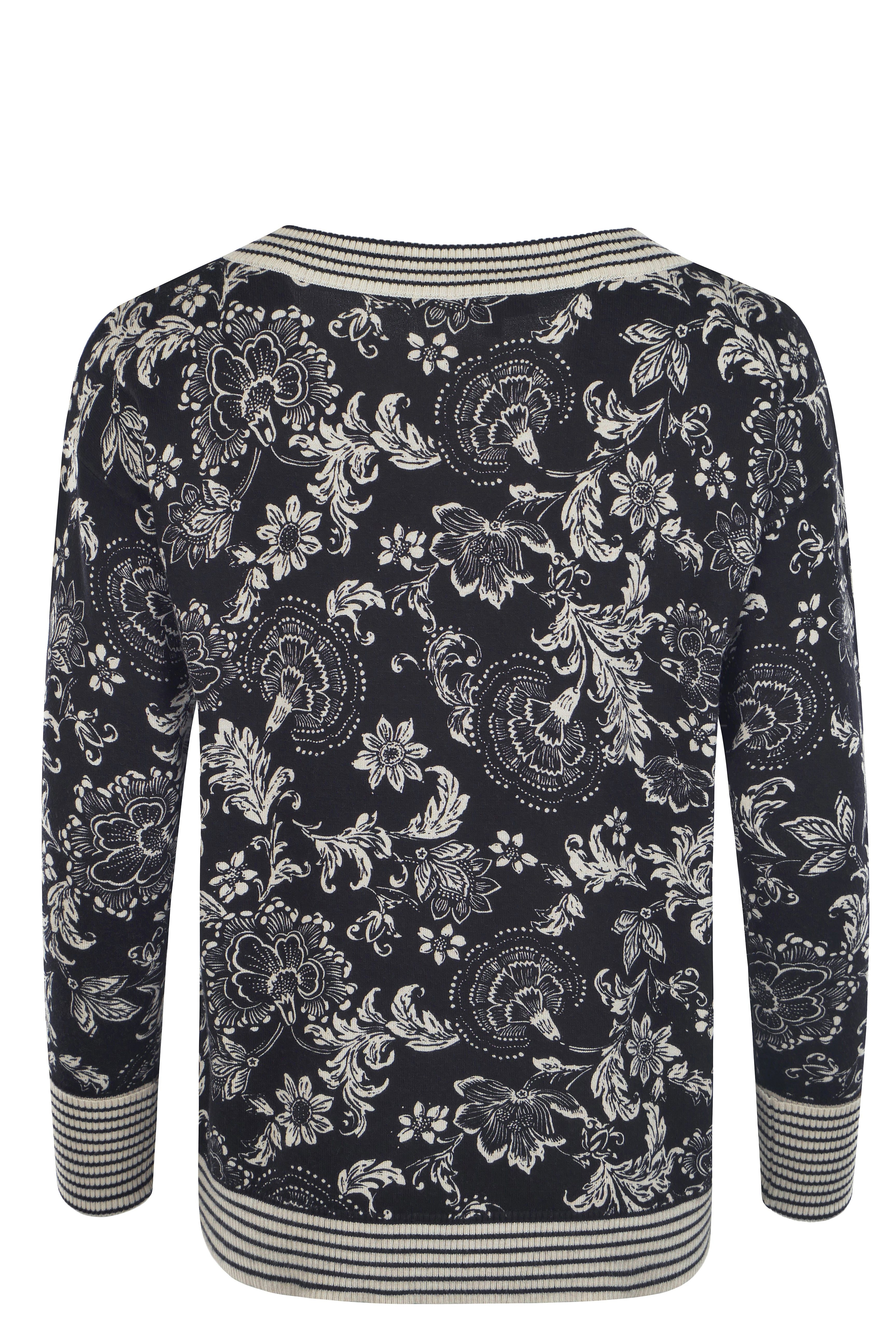 Hajo Rundhalspullover Damen Pullover mit zweifarbigem günstig online kaufen