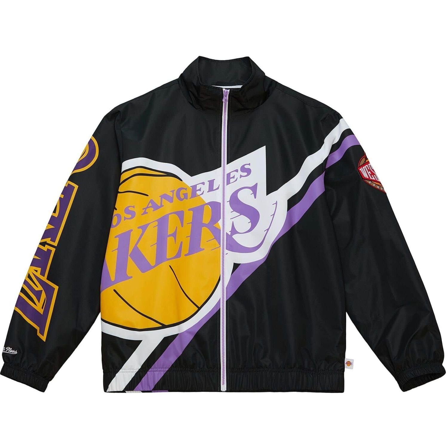 Ness Windbreaker Logo Exploded Up Angeles & Mitchell Los Lakers