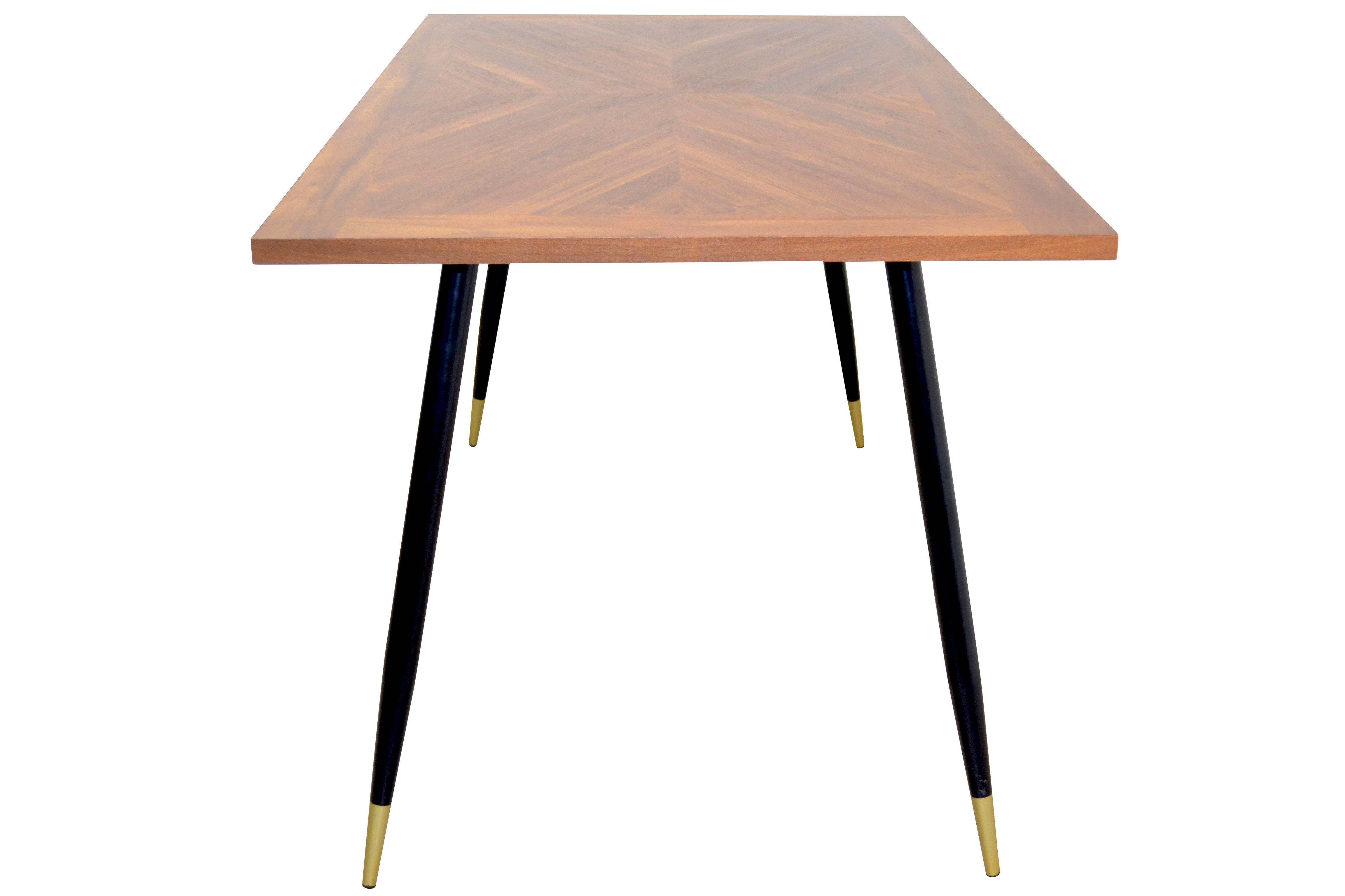 moebel-direkt-online Esstisch Tisch 140x80m (1 Tisch), Intarsienoptik Nussbaum – Bild 3 von 4