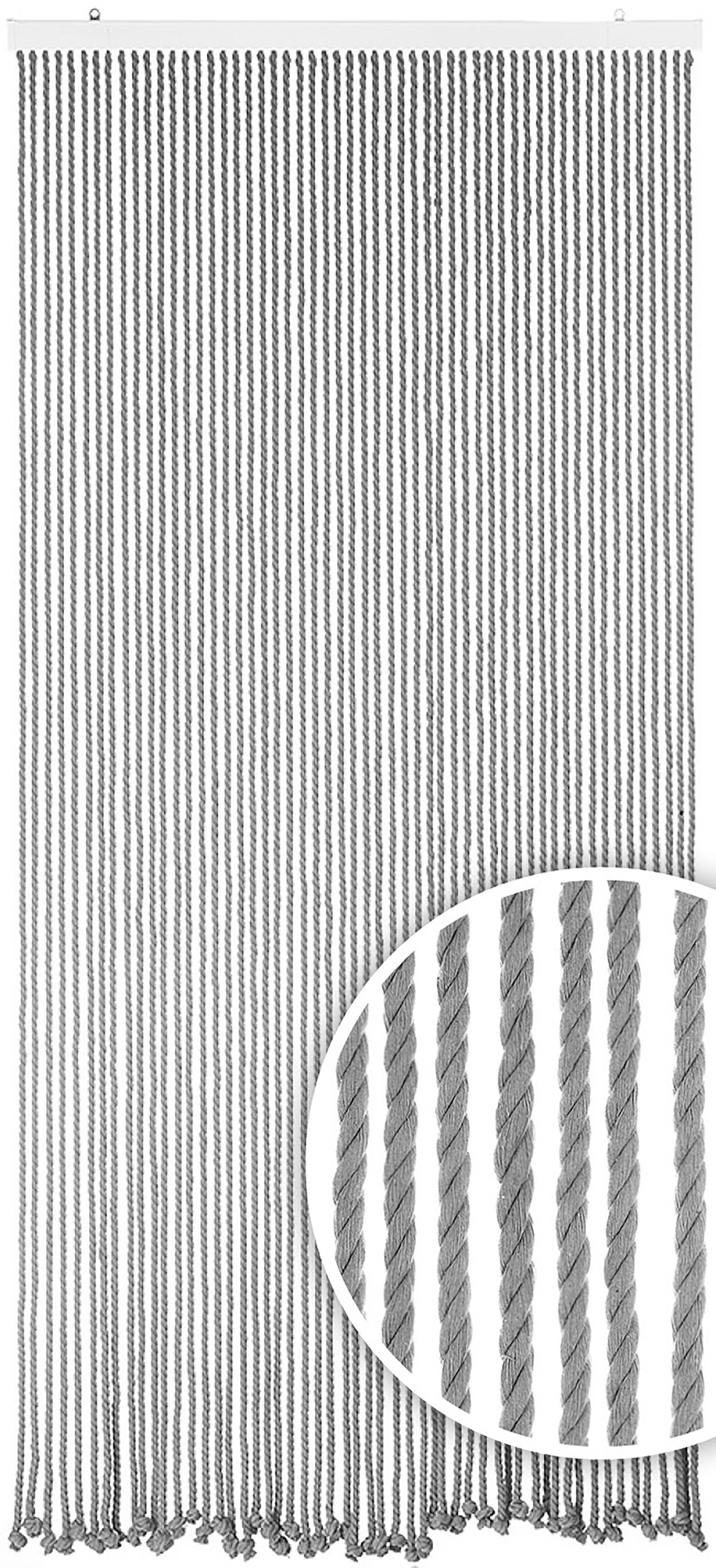 Kobolo Türvorhang Seilvorhang GREY 54 Stränge 90x200 cm (1 St), Ösen, trans günstig online kaufen