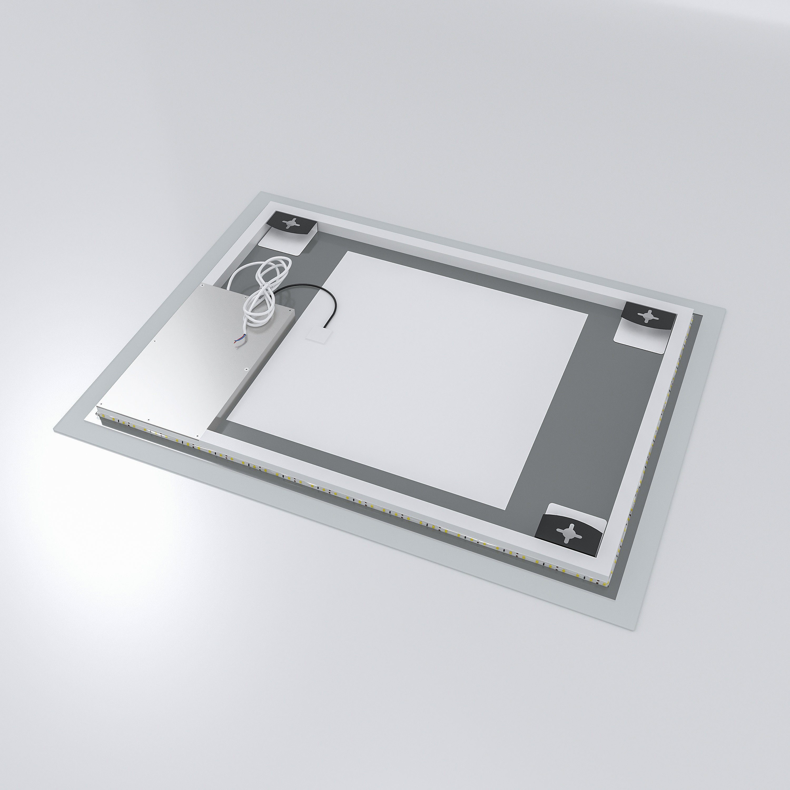 AQUABATOS Badspiegel Lichtspiegel Badezimmerspiegel mit Licht LED Spiegel 50x70 80x60 cm, Touch Schalter Dimmbar Memory-Funktion Badspiegel mit Beleuchtung