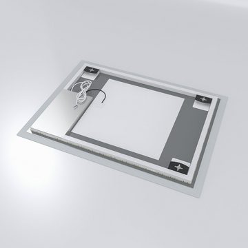 AQUABATOS Badspiegel Bad Spiegel mit Beleuchtung Badezimmerspiegel Lichtspiegel Led, Touch Beschlagfrei Kaltweiß 6400K Dimmbar Spiegelheizung