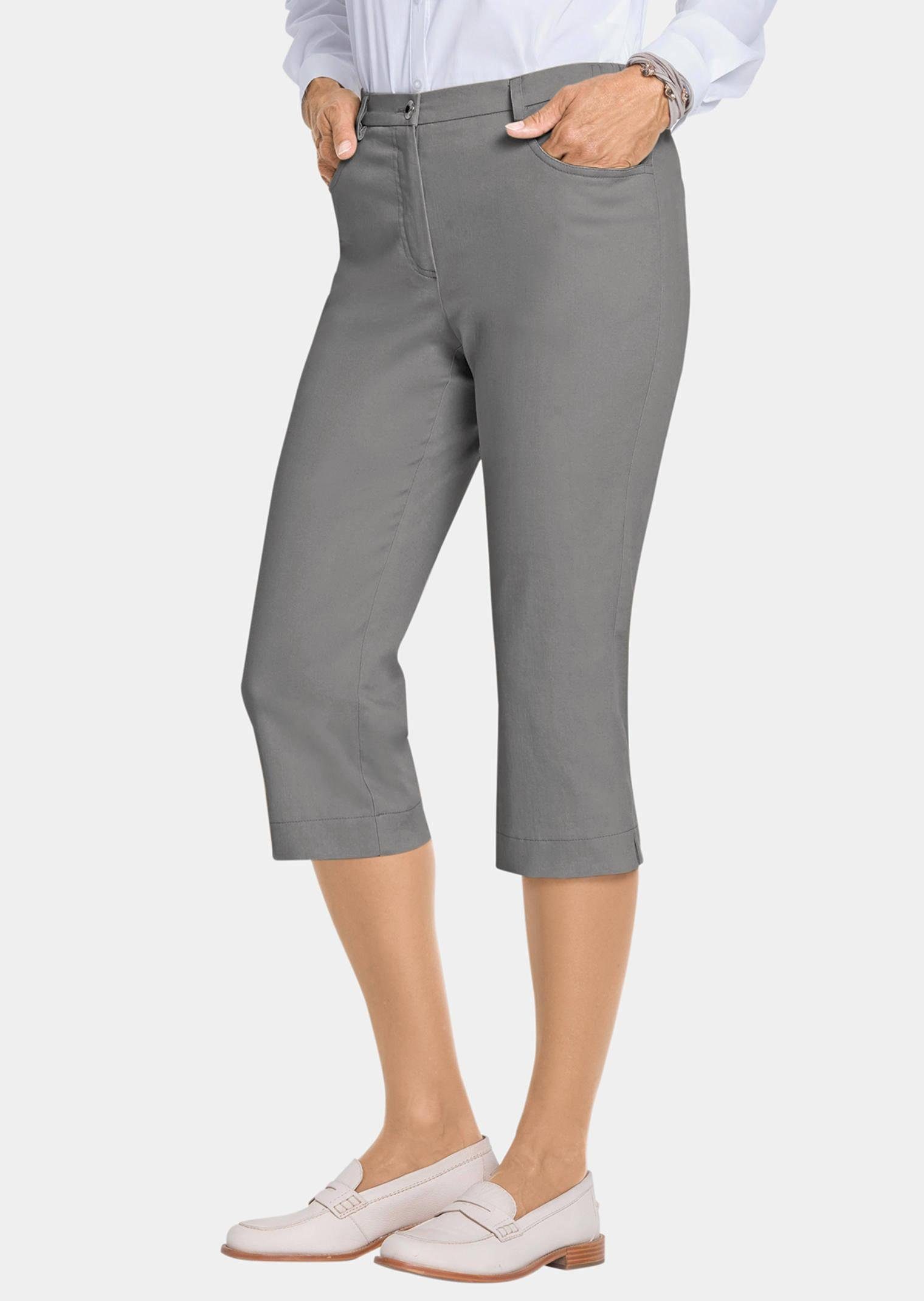 GOLDNER 7/8-Caprijeans Kurzgröße: Sportliche Capri-Jeanshose Carla