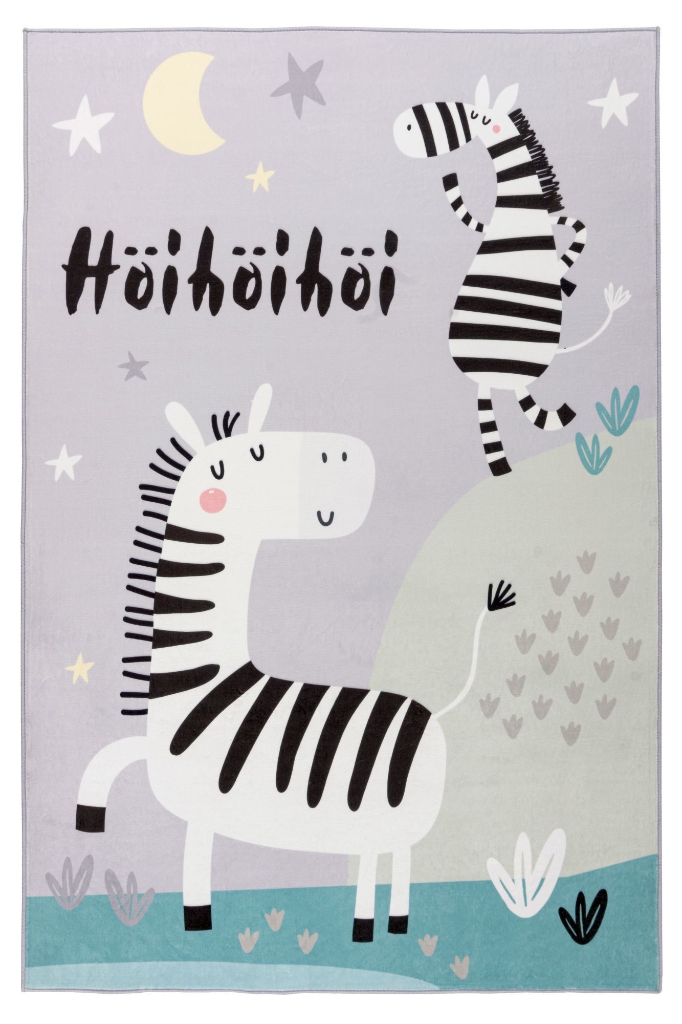 Obsession Kinderteppich Magic Kids ML 103, rechteckig, Höhe: 8 mm, niedliches Zebra Motiv, waschbar, Kinderzimmer