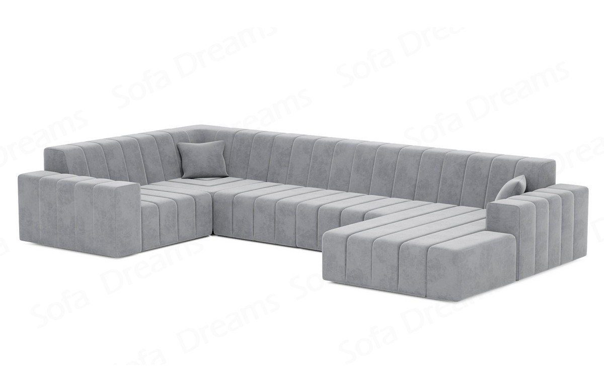 Form U Gran Sofa Modern Polster Sofa Stoff Wohnlandschaft Canaria Dreams Sofa Stoffsofa