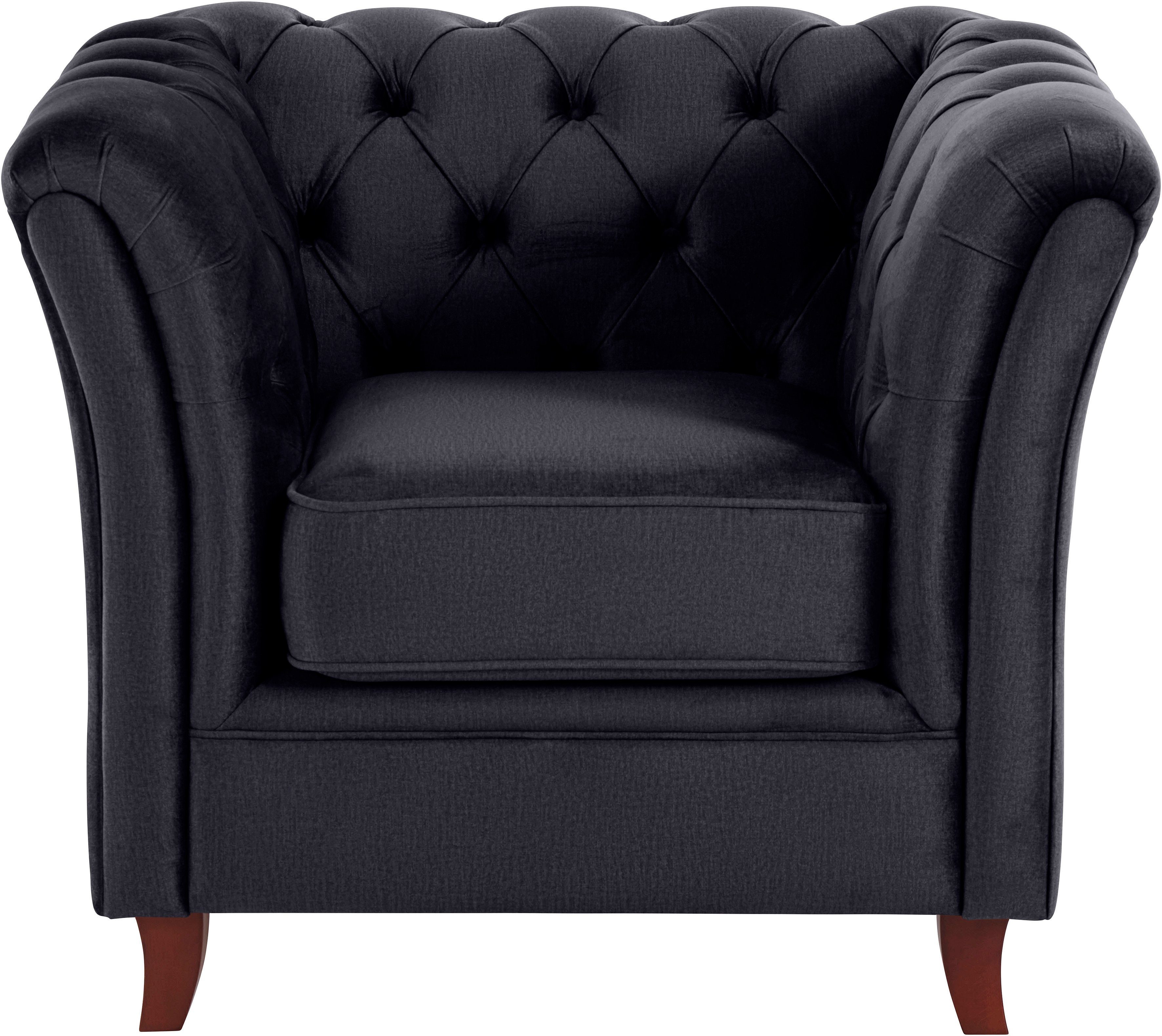 Home affaire Chesterfield-Sessel Reims Cocktailsessel, Sessel, mit echter Chesterfield-Knopfheftung, hochwertige Verarbeitung