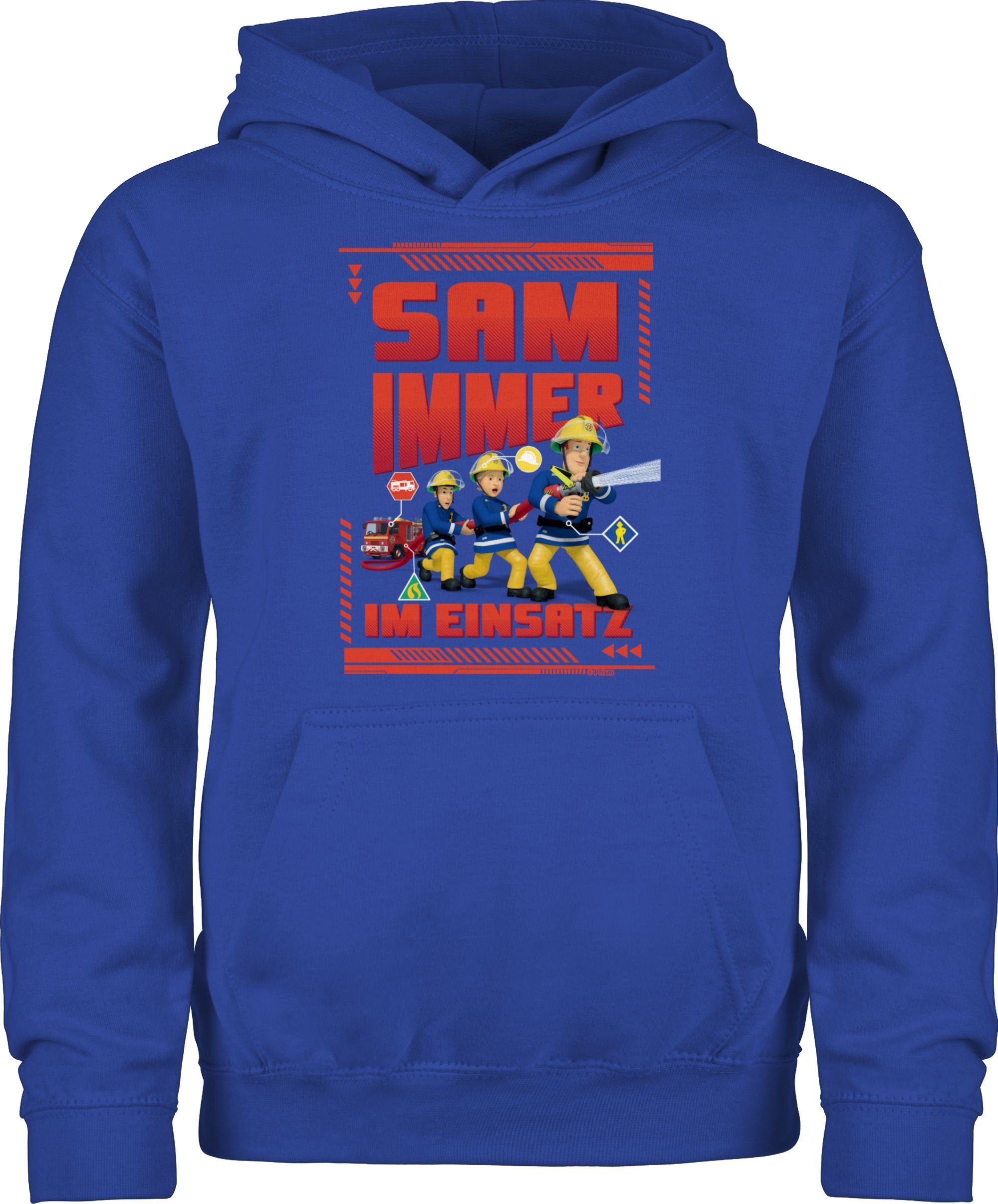 Shirtracer Hoodie Sam immer im Einsatz Feuerwehrmann Sam Jungen