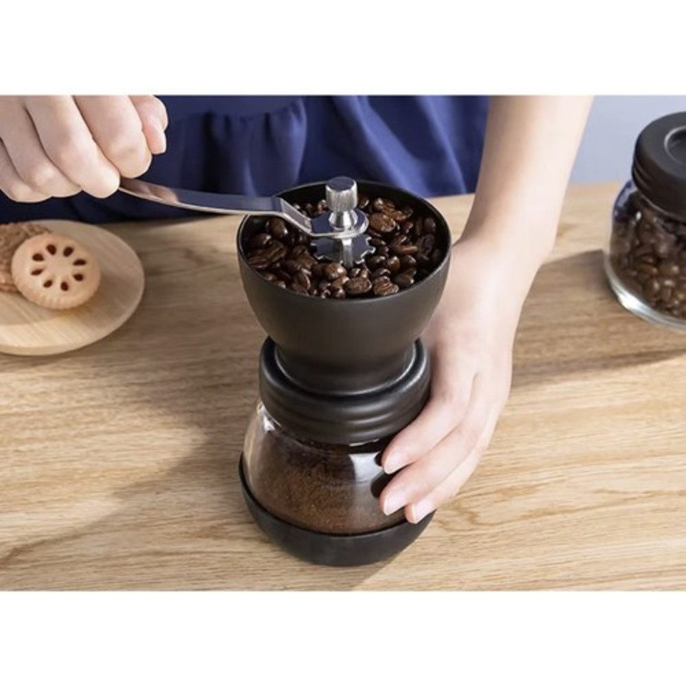 Ruhhy Kaffeemühle Gewürzmühle Kaffeemühle, Keramikmahlwerke, 120 g Bohnenbehälter, Kaffee- und Gewürzmühle Nüsse und Kräuter mahlen