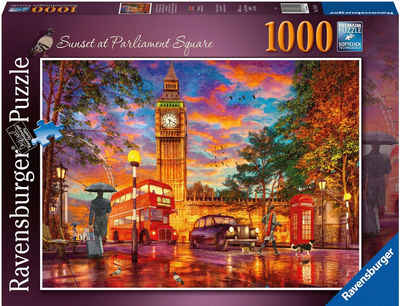 Ravensburger Puzzle Sonnenuntergang in London, 1000 Puzzleteile, Made in Germany; FSC®- schützt Wald - weltweit