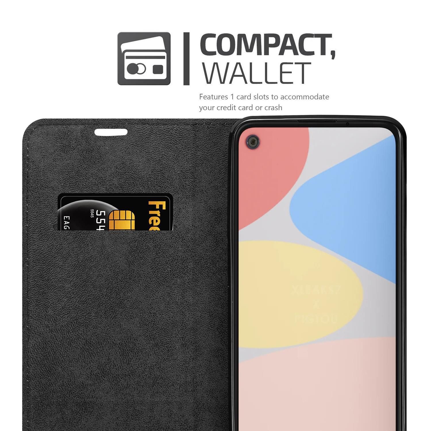 Cadorabo Handyhülle für Google PIXEL 4A Hülle Google PIXEL 4A, Hülle Schutzhülle mit Standfunktion, Magnetverschluss und Kartenfach