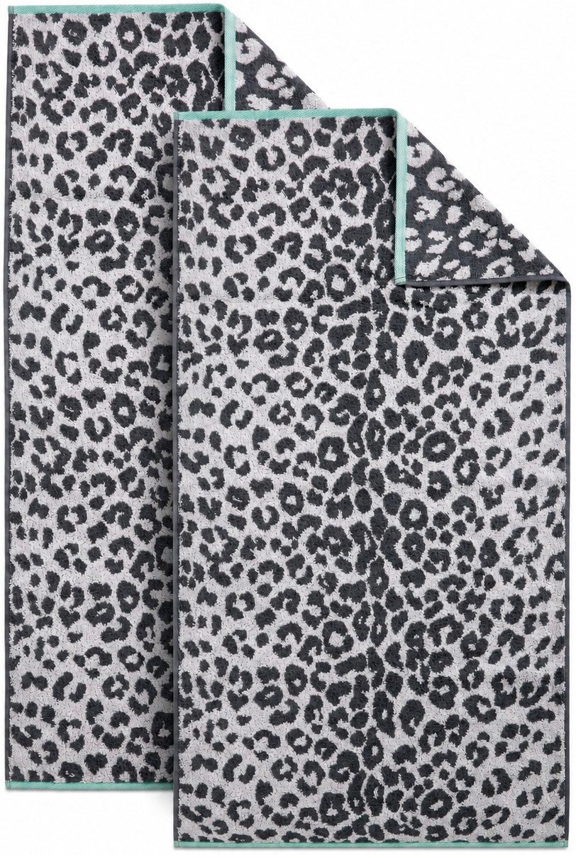 Dyckhoff Duschtuch Cool Mint Leo, Walkfrottier (Packung, 1-St), Made in Germany, weich und flauschig