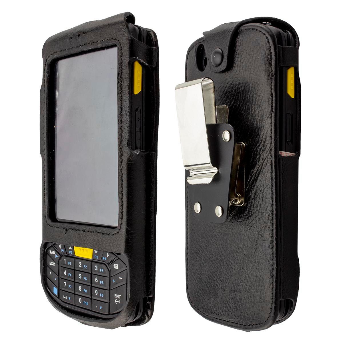 caseroxx MDE Leder-Tasche für Zebra TC20K (Keyboard) Ручний сканер, (Druckknöpfe, Halterung - Gürtelclip)