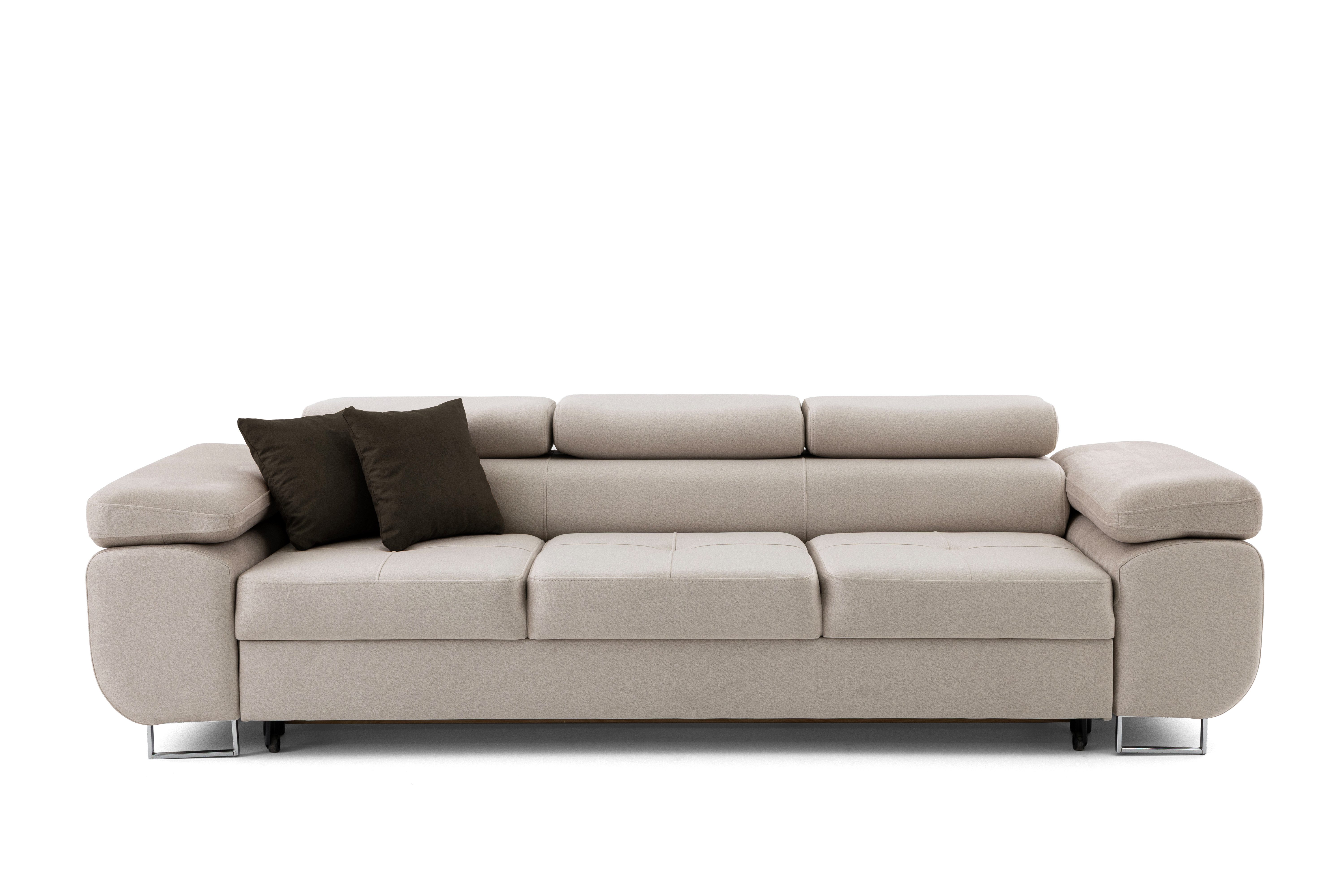 Muffo Sofa WILD 3, verstellbaren Kopfstützen, mit Schalffunktion, Metallfüßen