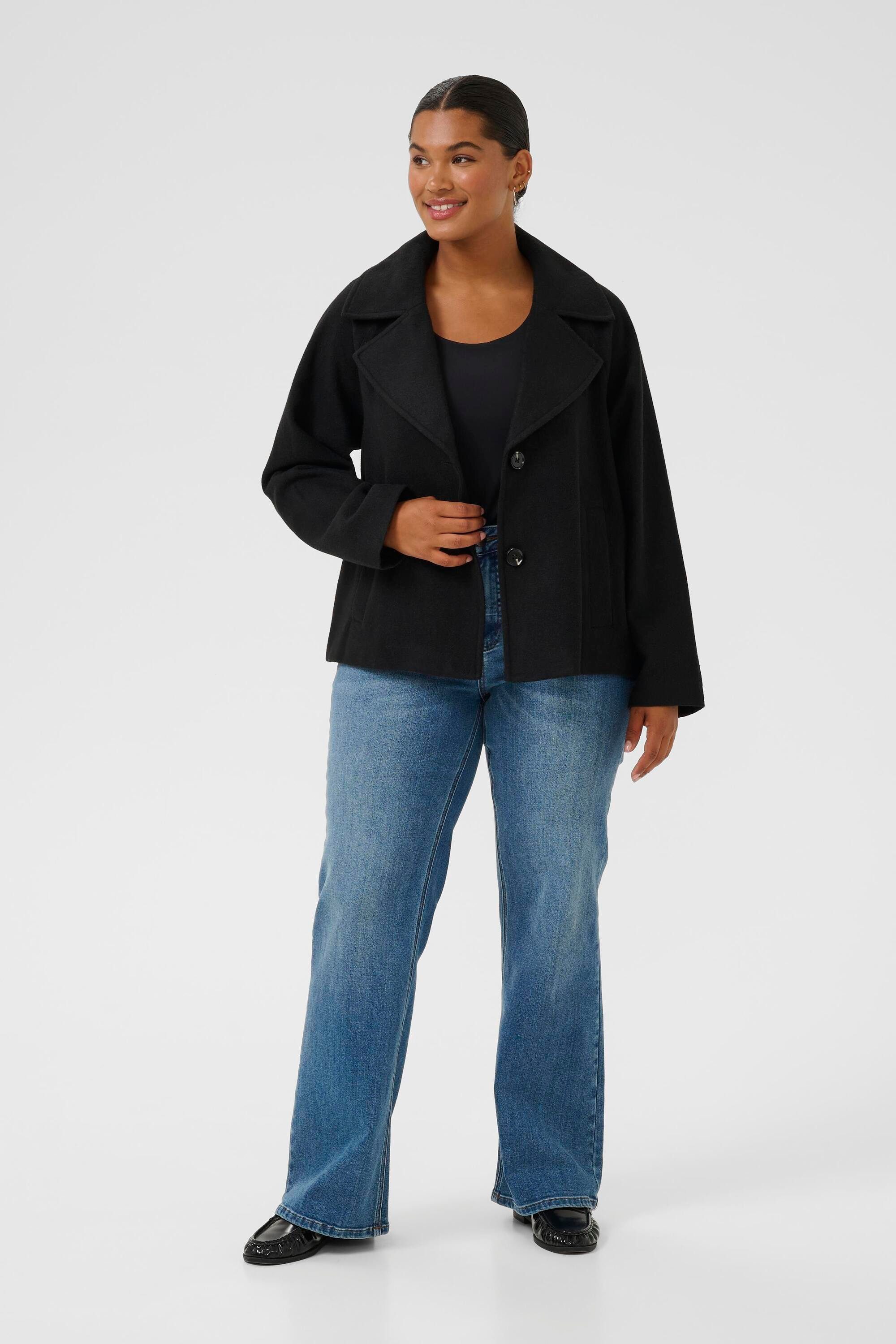 KAFFE Curve Wintermantel Jacke KCnanny Große Größen