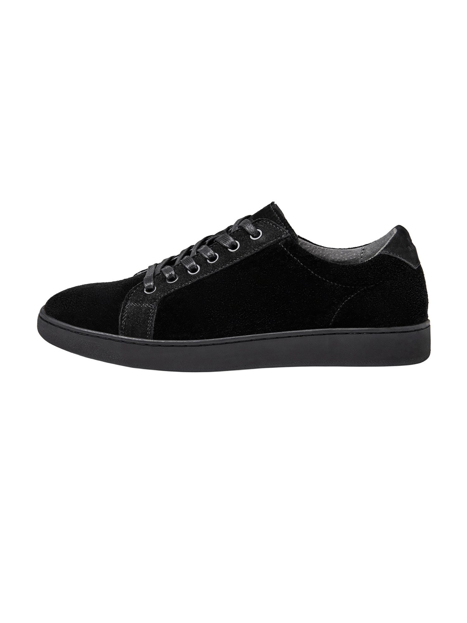 OMBRE Herren Sneaker aus Wildleder mit niedrigem Schaft Schwarz 40 Sneaker (kein Set)
