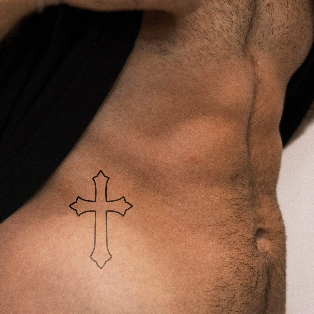 Inkster Schmuck-Tattoo Religiöse Tattoos, Vegane & EU-Kosmetikzertifizierte Farbe, wasserfestes temporäres Tattoo, 2 Wochen Halt